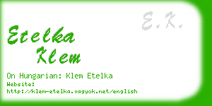 etelka klem business card